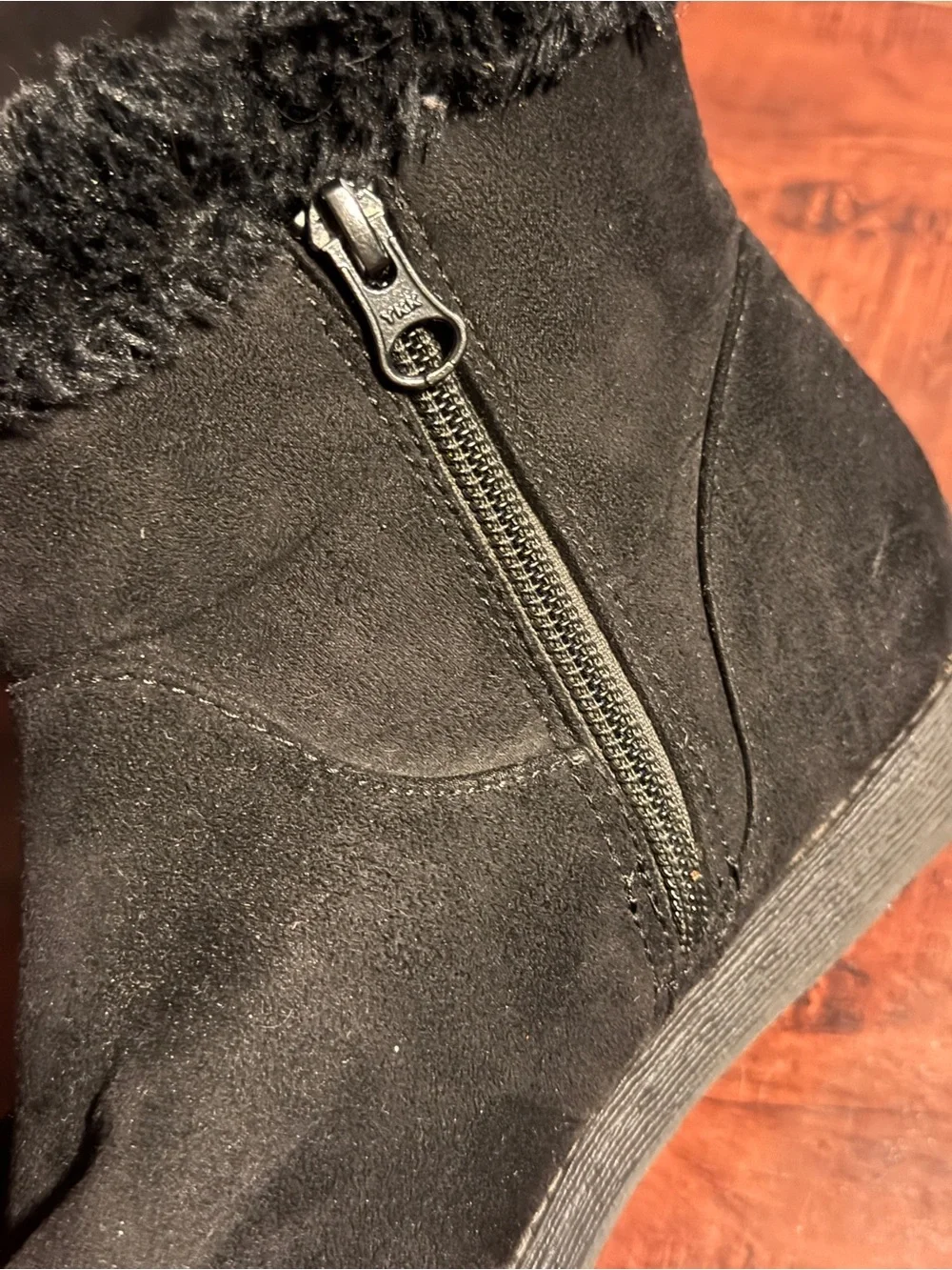 Cat & Jack Black Fall Faux Fur Lined Kids Boots